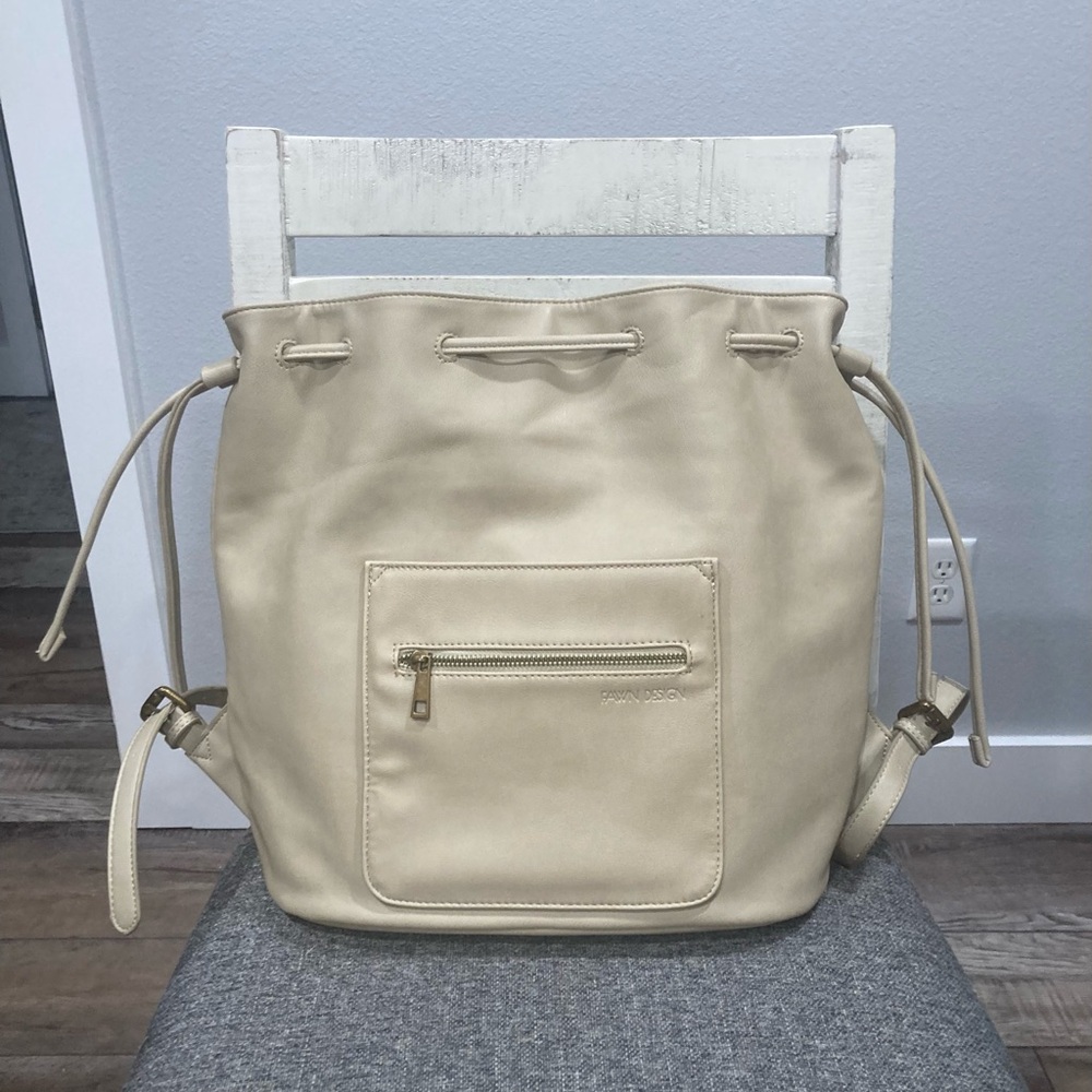 Fawn Design Cream Drawstring Backpack - Picture 4 of 11